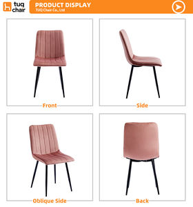 Ghế ăn nhung chất lượng cao với tựa lưng cho khách sạn hot-bán Ergonomic Stackable ăn ghế cho nhà hàng - Product Image 3