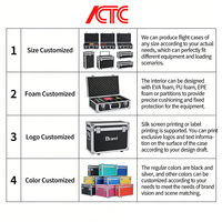 Flight case de rangement antichoc personnalisé en aluminium pour amplificateurs 8U/10U/12U/18U/20U/22U/24U