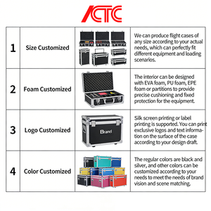 Flight case de <span class=keywords><strong>rangement</strong></span> antichoc personnalisé en <span class=keywords><strong>aluminium</strong></span> pour amplificateurs 8U/10U/12U/18U/20U/22U/24U - Product Image 6