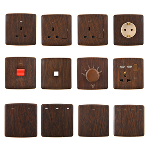 Giá bán buôn PC Chất liệu cắm ổ cắm với nút nhỏ nhà thương mại sử dụng điện HẠT GỖ điện tường chuyển đổi ổ cắm - Product Image 3