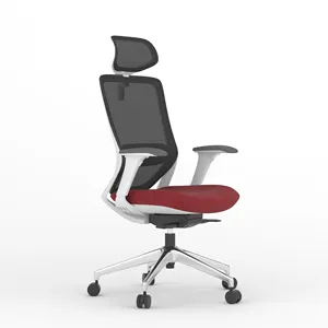 Factory Price CEO white executive office chair Revolving home office chairs adjustable Back Support office chair with armrest