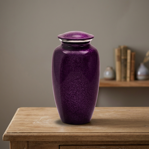 Urne funéraire en verre violet, vase commémoratif, récipient pour cendres, 200-220 pouces cubes, cadeau durable pour le souvenir, pour cimetière et maison indienne - Product Image 3