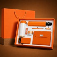 Coffret Cadeau Personnalisé en Cuir PU de Luxe avec Carnet, Tasse Isotherme, Stylo et Bouteille d'Eau – Ensemble Cadeau d'Affaires Complet