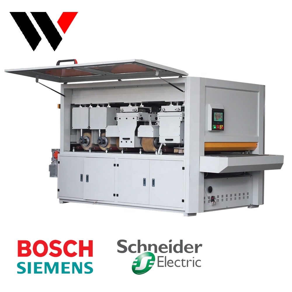 Шлифовальный станок ZICAR 1000 мм с широкой лентой, шлифовальный станок для отделки дверей шкафов, шлифовальный станок для профиля дерева