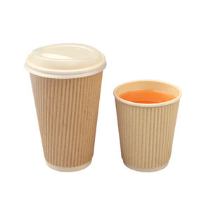 特注PEコーティング紙コーヒーカップふた80mm 90mm紙カップフラットドリンク用 - Product Image 2