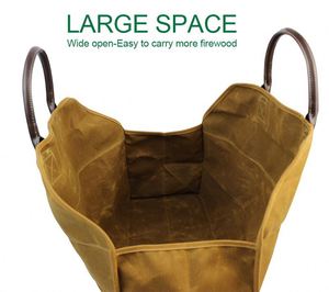 Échantillon Gratuit – Sac de Transport Robuste en Toile Cirée pour Bûches, Grand Sac à Bois de Chauffage Durable, Support pour Bois de Cheminée, Accessoires pour Poêle à Bois - Product Image 4