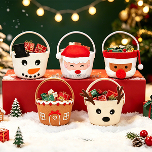 Wholesale Felt <b>Christmas</b> <b>Gift</b> Buckets Eve Apple <b>Gift</b> <b>Boxes</b> Candy Buckets for Kids Decoration <b>Christmas</b> <b>Gifts</b> - Product Image 3
