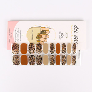 Bandes d'ongles semi-durcies en gel écologiques sans HEMA, style japonais, Noël, français, 16 bandes, durcissement UV, logo personnalisé, OEM - Product Image 3