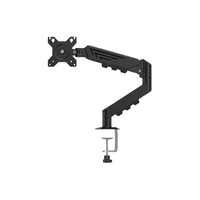 Support de moniteur de bureau à bras articulé en fer avec ressort à gaz, réglable, compatible VESA pour écran d'ordinateur de 10 à 32 pouces, noir, en stock