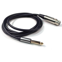 1/4 pouces 6.35mm Jack mâle 3 broches XLR Audio femelle Microphone câble Mono prise adaptateur pour moniteur combinaison 6.5 6.35mm câble