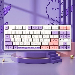 Hoa Oải Hương thỏ chủ đề Keycap PBT xda Keycaps cho DZ60/<span class=keywords><strong>RK61</strong></span>/64/gk61/68/75/84/98 Bàn Phím Cơ khí 7u chia Spacebar - Product Image 2