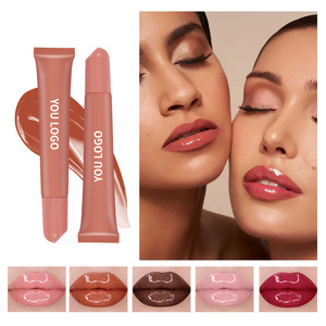 Color personalizado humedad mantequilla bálsamo labial tubo para apretar sin logotipo brillo de labios personalizado de alta calidad brillo de labios regordete personalizado - Product Image 3