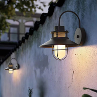 Lampe murale à LED rétro de la Rome antique Lampe lanterne murale extérieure étanche pour cour balcon mur extérieur