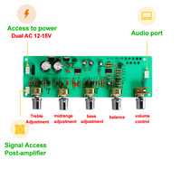 BY08 Amplifier daya Linear penyetelan tinggi/menengah/rendah dengan papan Tuning pra-tahap AN4558 termasuk