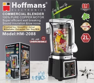 Wholesale Hoffmans HM-2088 Quiet Commercial Blender Sound Shield 4800W 2L Unbreakable Jar Pure Copper Motor Africa Market Hot 1. - Product Image 6