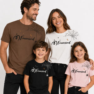 Freemind <b>Halloween</b> Family Matching <b>T</b>-<b>Shirts</b> Skull Pumpkin Print Casual Short Sleeve Cotton Crewneck Unisex Autumn Wear - Product Image 2