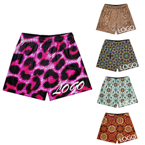 Shorts pour hommes personnalisés sublimés, imprimé léopard, séchage rapide, polyester, taille élastique, streetwear décontracté, shorts de basket en mesh - Product Image 1