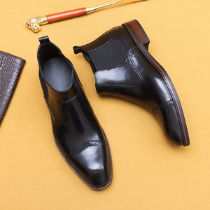Nouvelles Bottes en Cuir Véritable 2025 pour Hommes – Bottines Lavables Façonnées à la Main Goodyear, Style Rétro Amekaki, Chaussures de Travail à Lacets - Product Image 3