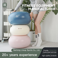 Ballon d'exercice de yoga gonflable en PVC BLOOM LB7050 pour salle de sport ou chaise à la maison et ballon d'équilibre en forme de beignet