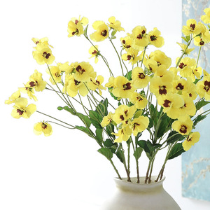 Fiori Artificiali di Pansé Multicolore ad Alta Simulazione, Steli di Viola Finti per Decorazioni Floreali Casa e Matrimonio - Product Image 1