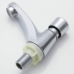 Grifo <span class=keywords><strong>de</strong></span> <span class=keywords><strong>lavabo</strong></span> <span class=keywords><strong>de</strong></span> aleación FZB con válvula <span class=keywords><strong>de</strong></span> retardo <span class=keywords><strong>de</strong></span> botón pulsador, cierre automático, moderno y sencillo, montado en cubierta, válvula cerámica <span class=keywords><strong>de</strong></span> agua fría única - Product Image 2