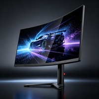 Moniteur de jeu incurvé 34 pouces FHD IPS 180Hz, écran d'ordinateur de bureau, moniteur PC pour joueurs professionnels