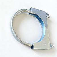 Pince de fixation d'échappement robuste en U à base plate, zinguée, pour camions européens
