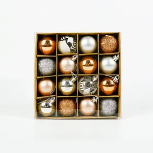36 Stück Roségold Kunststoff Weihnachts kugeln Ornament Hang Weihnachts dekoration Ball für Zuhause