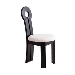 French Retro Solid Wood Dining Chair Upholstered <b>Backrest</b> Key Design For Dining Room Adult Use - Product Image 5