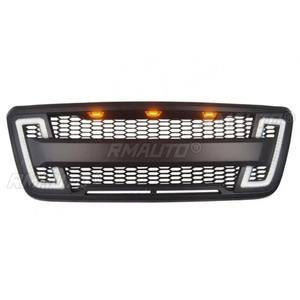 Car LED Bumper Grill Decorative <strong>Trim</strong> <strong>Racing</strong> Grille Body Kit Front Bumper Grill For <strong>Ford</strong> <strong>Raptor</strong> F150 2004-2005 Exterior Part - Product Image 4