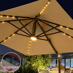 <span class=keywords><strong>Sombrilla</strong></span> Solar para Patio con Luces LED, Redonda o <span class=keywords><strong>Cuadrada</strong></span>, Tipo Romana, para Jardín, <span class=keywords><strong>Terraza</strong></span> o Patio - Product Image 1