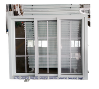 Ventana Corredera de PVC EOKO con Diseño de Rejilla, Ventanas Correderas de Doble Vidrio con Aislamiento Térmico para Proyectos Residenciales y Apartamentos