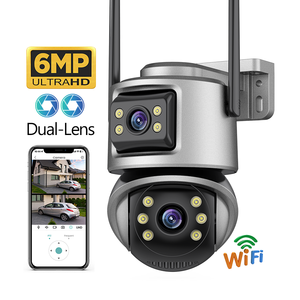 Veezoom 6MP 3K ống kính kép ngoài trời <span class=keywords><strong>ip</strong></span> Dome <span class=keywords><strong>Camera</strong></span> đầy đủ màu sắc tầm nhìn ban đêm hai chiều âm thanh đầy đủ an ninh nhà <span class=keywords><strong>Wifi</strong></span> tính năng không dây - Product Image 1