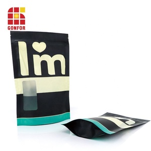 Clear Zipper Bag Food for Packaging Black with Your Logo with Window with Own Colored Plastic Bags