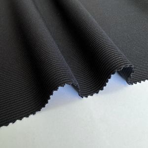 Poids lourd 390gsm Stretch 2*2 Tissu en tricot côtelé 95% polyester 5% spandex Chunky Black 2x1 Rib pour <span class=keywords><strong>col</strong></span> et manchette - Product Image 5