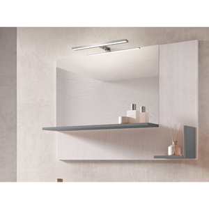 Miroir mural, 100 cm, blanc nordique, avec lampe LED - Product Image 1