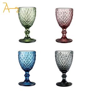 بيع بالجملة أواني زجاجية خمر كوب ماء نبيذ زجاجي نظارات كؤوس خضراء متدرجة لمطعم الفندق - Product Image 4