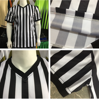 Polo d'arbitre à rayures verticales bleu et blanc pour homme, manches courtes, uniforme officiel d'arbitre avec poche poitrine