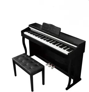 88-Key Multi-function cabinet design digital piano progressive weight keyboard black/white wood grain piano