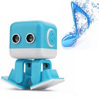 Robot intelligent WL Toys Cubee Mini RC pour garçon, haut-parleur intelligent, machine musicale et dansante, programmation, contrôle gestuel, LED, visage
