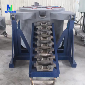 100Kg 1T Acier Four Basculant Machine Tube D'huile Industriel Métal Aluminium Four De Fusion 800 Moniteur Programmable - Product Image 6