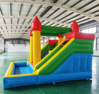 Toboggan gonflable en PVC écologique pour enfants, grand toboggan gonflable d'extérieur pour location événementielle, logo et taille personnalisés pris en charge