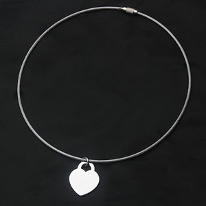 Collar con forma de corazón para parejas, colgante con forma de corazón, cadena de AMOR, regalo para enamorados, joyería de moda de acero inoxidable para San Valentín - Product Image 4