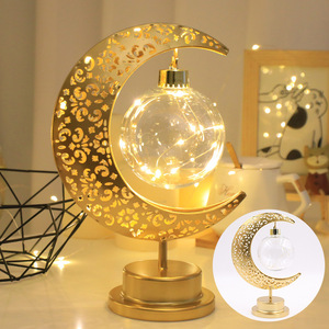 ไฟตกแต่ง LED แบตเตอรี่รูปพระจันทร์และดาว โคมไฟตั้งโต๊ะ ไฟตกแต่งโต๊ะ - Product Image 4