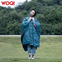 Couverture de camping isolée à capuche WOQI, cape et poncho portables, ultra légère et compacte