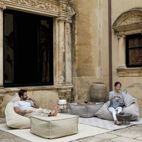 Haut de gamme moderne salon Poufs pouf pouf carré pouf extérieur Pouf canapé-lit chaise longue couverture étanche pour chambre