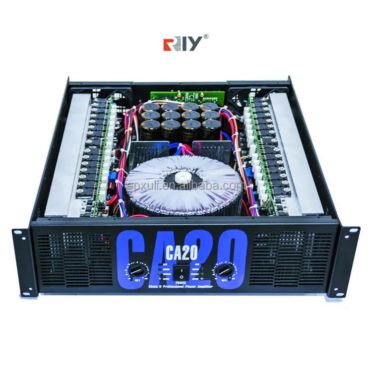 OEM/ODM Série CA 3U Som De Áudio Padrão CA12 CA18 CA20 5000 10000 Watts Amplificador de Alta Potência Profissional