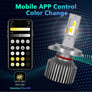 X10c App <span class=keywords><strong>LED</strong></span> Đèn Pha Ứng Dụng Điều Khiển Màu Sắc H4 H7 H11 Hb3 Hb4 9012 3 Màu Sắc Đèn Flash Tự Động Bóng Đèn <span class=keywords><strong>LED</strong></span> Ánh Sáng Cho Xe Đèn Pha <span class=keywords><strong>DIY</strong></span> Màu Sắc - Product Image 5