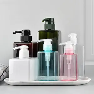 LZ paketi stok PETG cilt bakımı 100ml 150ml 250ml 280ml 450ml 650ml boş losyon şişeleri özel duş şampuanı jel şişe