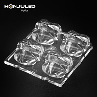 HONJU 5050 SMD 4-en-1 LED TIR Lentille optique de collimation Anti-UV PC IP65 Garantie 3 ans pour module d'éclairage commercial extérieur